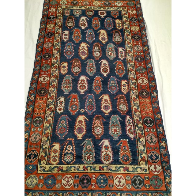 3' 6" x 6’ 3” Beautiful vintage Caucasian Kazak comes in a variation of the paisley design in a variety of wonderful...