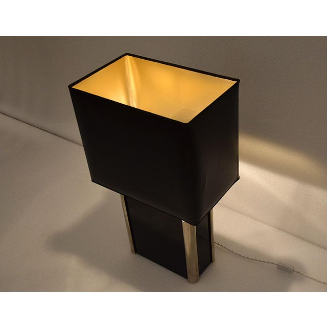 1970s Vintage Acrylic Glass and Metal Table Lamp from Romeo Rega, 1970s For Sale - Image 5 of 10