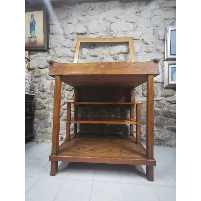 Brown Antique Side Table For Sale - Image 8 of 18