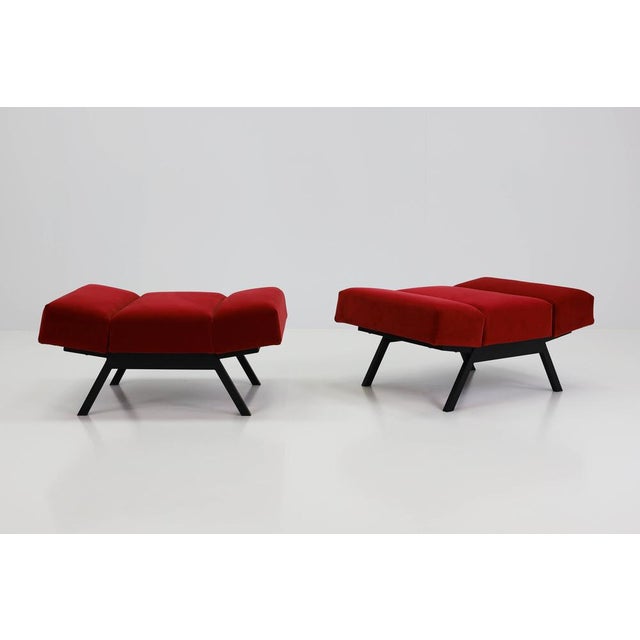 Panchetto Convertible Lounge Chairs-to-Ottomans by Rito Valla for Ipe, Italy, 1960s, Set of 2 For Sale - Image 16 of 17