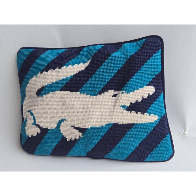 Jonathan Adler X Lacoste Needlepoint Decorative Pillow Cover For Sale In Miami - Image 6 of 9