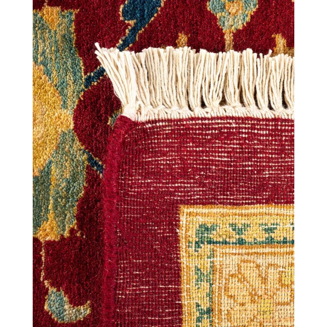 2000 - 2009 Mogul, One-of-a-Kind Hand-Knotted Area Rug in Red, 8' 1" x 9' 10" For Sale - Image 5 of 8