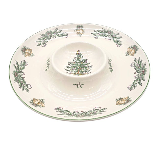 This Spode Christmas Tree Garland chip and dip server presents the brand’s enduring holiday motif in a functional...