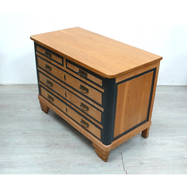 1920s Art Dèco Chest of Drawers in Oak, Germany, 1920s For Sale - Image 5 of 7