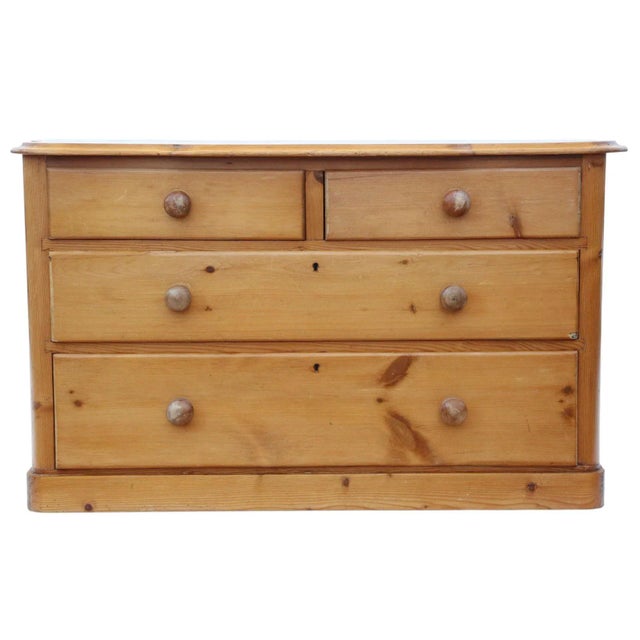 Large Antique Pine Chest of Drawers, 1800s For Sale - Image 9 of 9