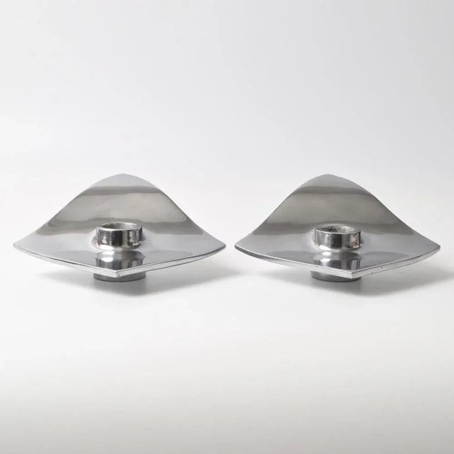 Metal Vintage Danish Pewter Candleholders from Torben Orskov, Set of 2 For Sale - Image 7 of 9