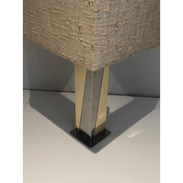 1970s Chrome and Gilt Metal Table Lamp, French Work For Sale - Image 11 of 12