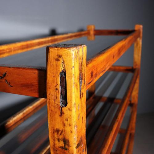 Bookshelf in Cherry-Stained Poplar and Fir For Sale - Image 6 of 8