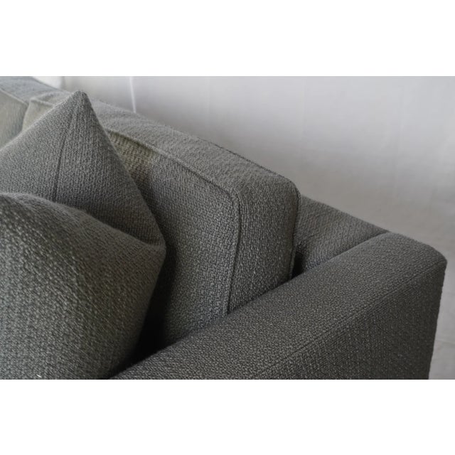 2020s Modern Custom Gray Upholstered Sofa For Sale - Image 5 of 6