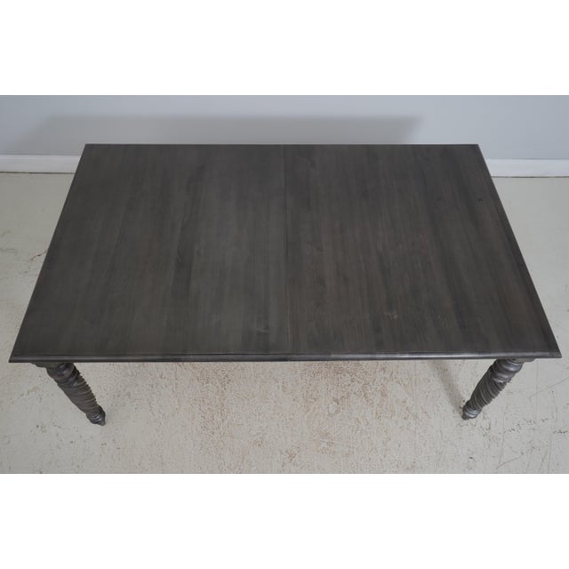 Traditional Ethan Allen British Classics Gray Finish Dining Table For Sale - Image 3 of 18