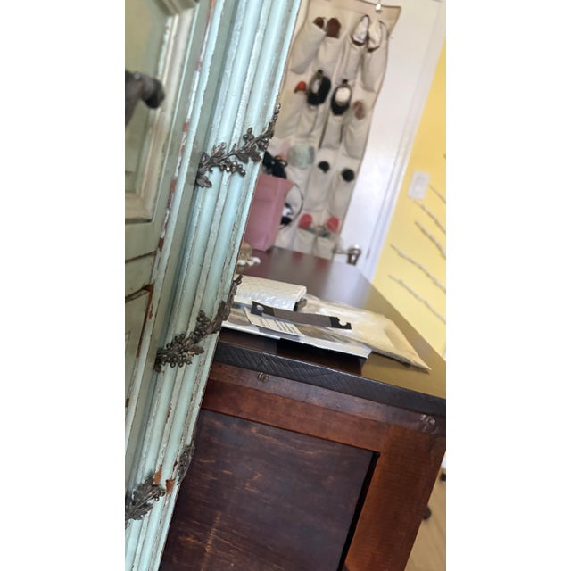 Robin's Egg Blue Antique French Louis XVI Style Semainier For Sale - Image 8 of 12