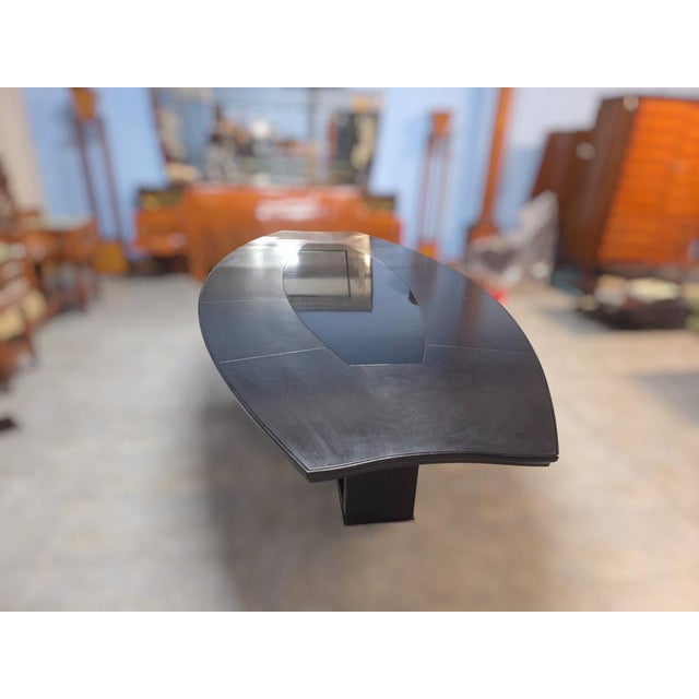 Italian Modern Executive Table in Black Finish by Tecno, 1994 For Sale - Image 13 of 18