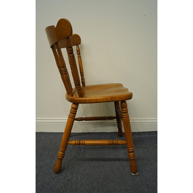 Wood Tell City Furniture Solid Hard Rock Maple Colonial Early American Dining Side Chair – Andover Finish For Sale - Image 7 of 7