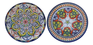 Handmade Large Ceramic Serving Decorative, Center Table Plate, Set of 2