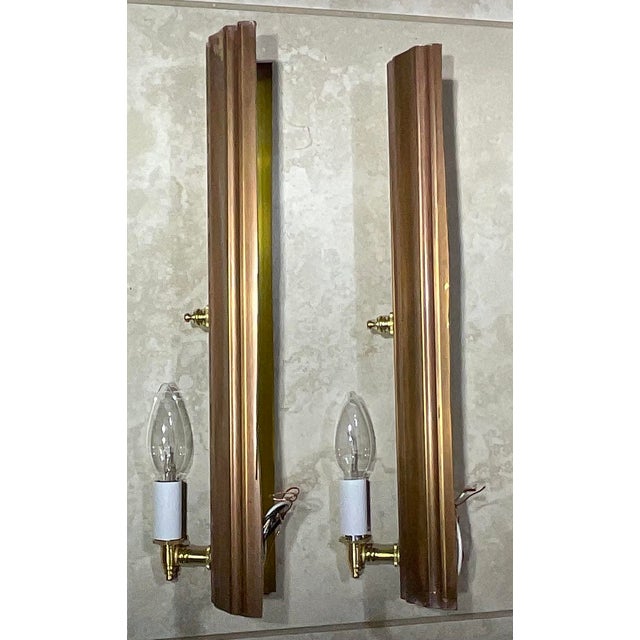 One of a Kind Pair of Joseph Malekan Repurposed Solid Bronze Sconces For Sale - Image 11 of 16