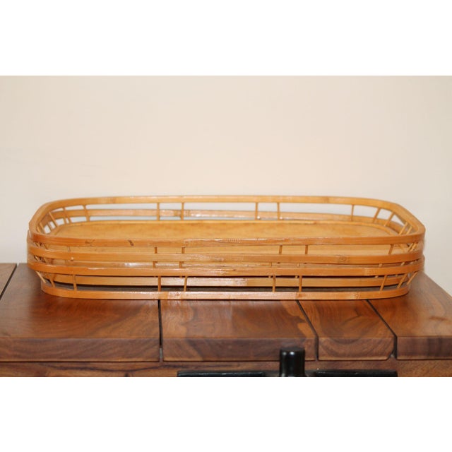 A very nice set of 3 trays, woven into a herringbone pattern. From the 1960s or 70s, these are classic vintage and would...