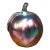 Sea Glasbruk Swedish Iridescent Art Glass Apple Paperweight For Sale