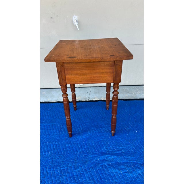Brown A Antique Sheraton Walnut One Drawer Stand, Pennsylvania, Circa 1820's For Sale - Image 8 of 12