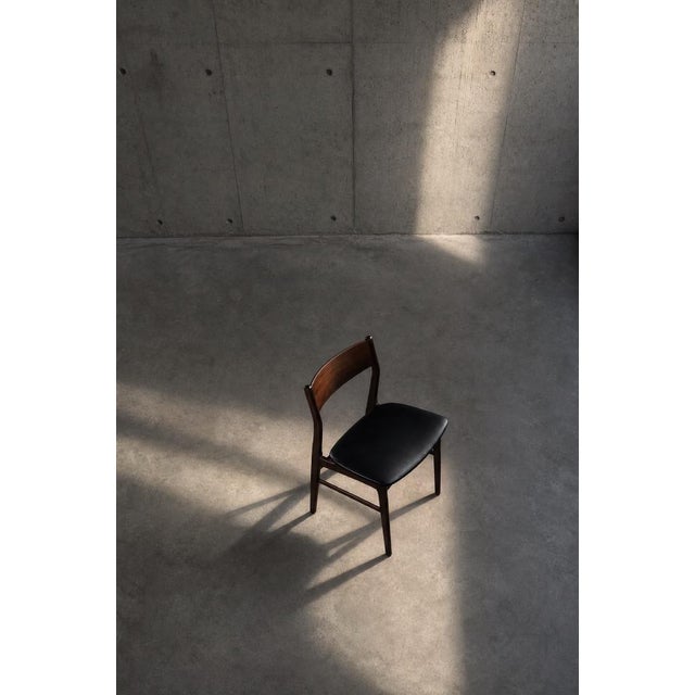 Mid-Century Scandinavian Modern Dining Chairs in Beech and Rosewood, 1960s, Set of 4 For Sale - Image 9 of 18