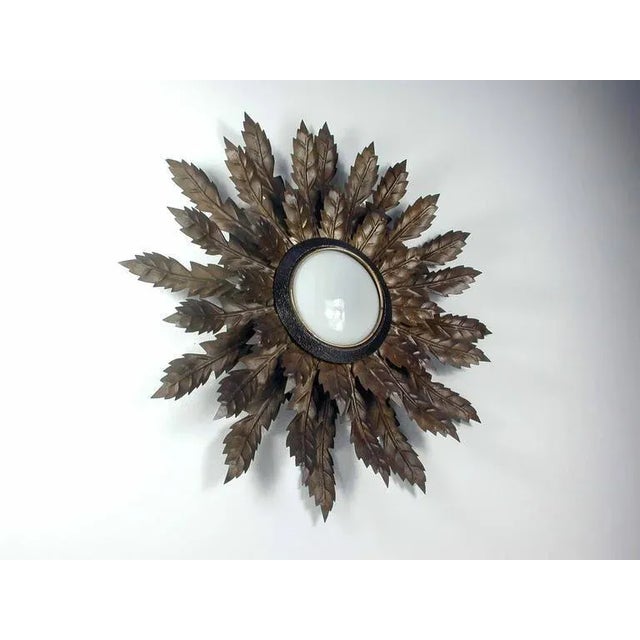 Mid-Century Spanish Sunburst Sconce, 1950s For Sale - Image 3 of 11