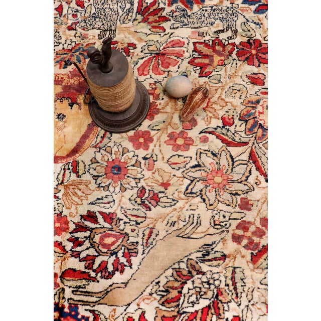 Persian Antique Kermanshah Beige/Beige Rectangular, 9' 9" X 18' 8" For Sale - Image 3 of 5