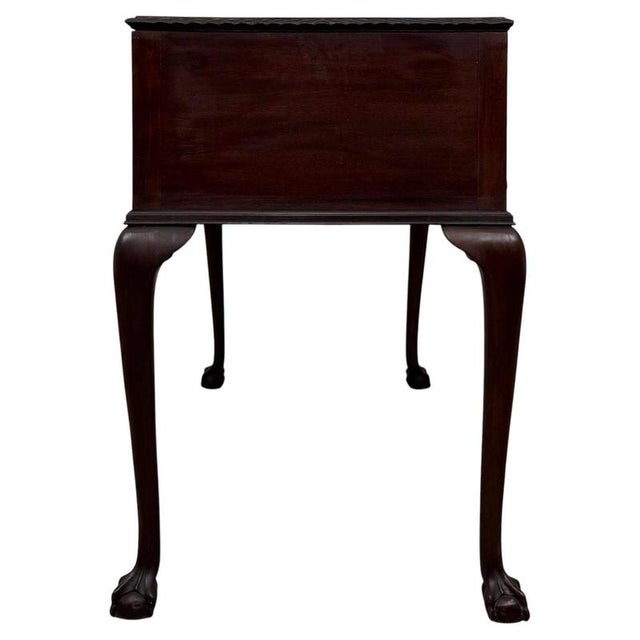 Antique English Edwardian Mahogany Writing Table For Sale - Image 6 of 12