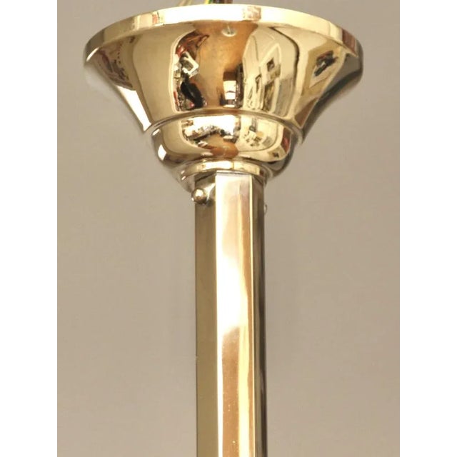 Metal French Art Deco Pendant Lamp, 1930s For Sale - Image 7 of 9