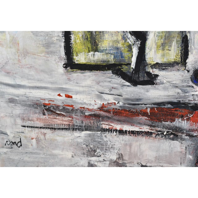 Mid Century Modernist Oil Painting Cocktail Tablescape Painting 1968 For Sale - Image 9 of 13