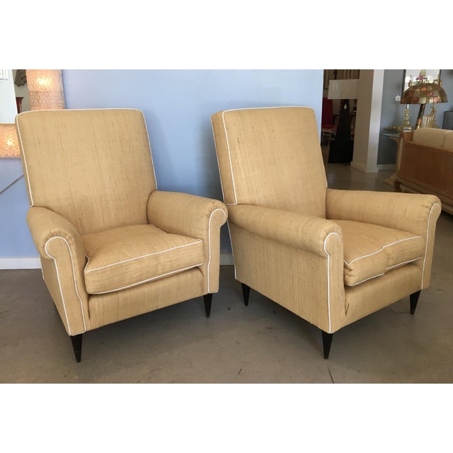 Vintage Mid Century Italian Raffia Armchairs- A Pair For Sale - Image 12 of 12