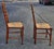 Late 20th Century Set of Six English Oak Faux Bamboo Mahogany Six-Splat Ladder Back Chairs With Rush Seats For Sale - Image 9 of 13