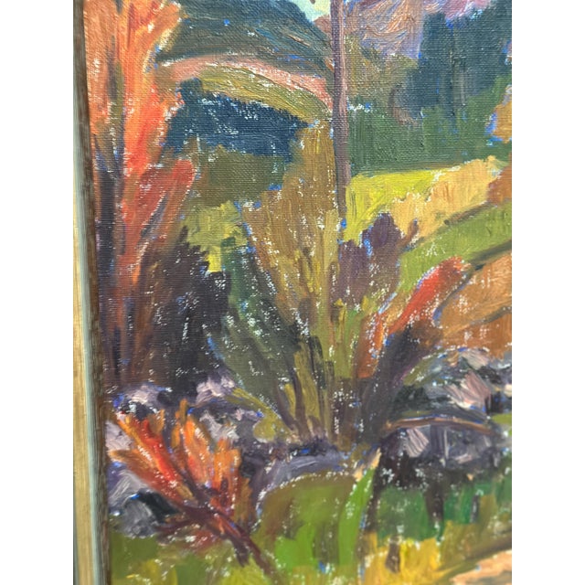 Mid-Century Modern G. Grontzon, The Hillside Path, 1950s, Oil on Canvas, Framed For Sale - Image 3 of 18
