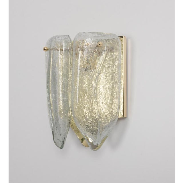 Brass and Murano Glass Wall Sconce from Doria, Germany, 1960s For Sale - Image 4 of 15