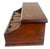 Late 19th Century English 19th C Mahogany & Reverse Painted Glass 3 Jar Desk Inkwell For Sale - Image 5 of 16