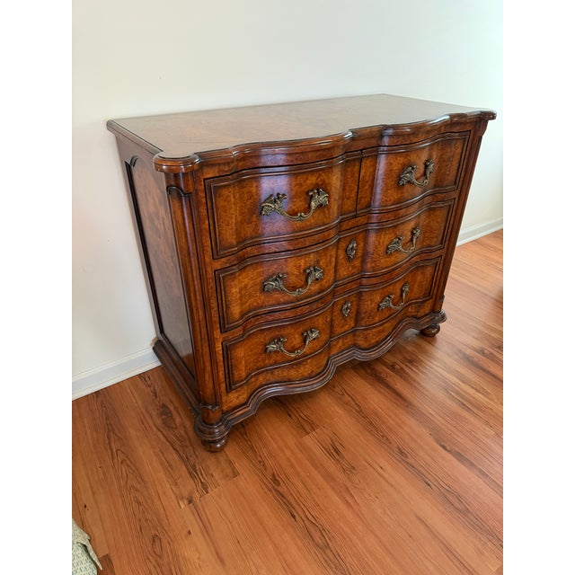 Drexel Heritage Vintage Burlwood Drexel Chest of Drawers For Sale - Image 4 of 7