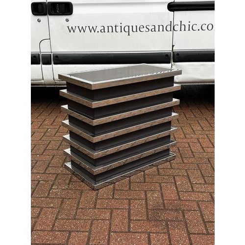 Mid-Century Modern Circular Dining Table with Smoked Glass on Chrome Base, 1970s For Sale - Image 10 of 11