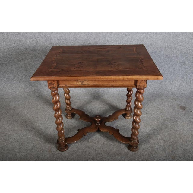 Small Antique Baroque Side Table in Walnut, 1800 For Sale - Image 12 of 18
