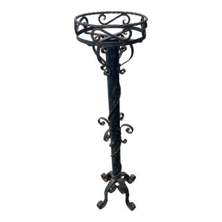 1960s Wrought Iron Plant Stand For Sale