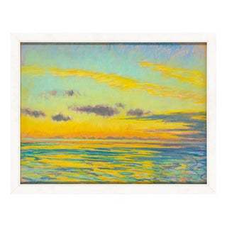 William Samuel Horton, Seascape with Sunset, 1890s-1910s, Pastel For Sale