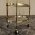 Metal Mid-Century Brass & Glass Oval Bar Cart For Sale - Image 7 of 10