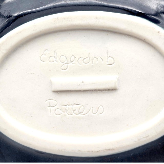 Edgecomb Potters Organic Crystalline Glaze Studio Pottery Dish 10" For Sale - Image 13 of 13