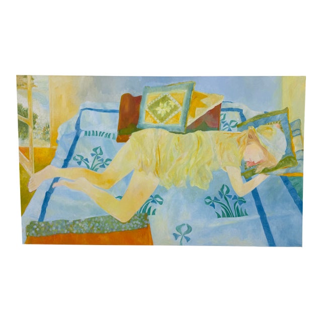 Philip Dizick "Reclining Model" Original Painting For Sale