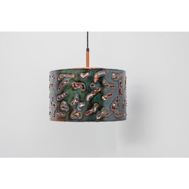 Brutalist Copper Pendant Lamp from Boréns, 1970s For Sale - Image 10 of 13