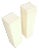 Mid-Century Modern Square Beveled Tall Travertine Marble Pedestals End Tables For Sale