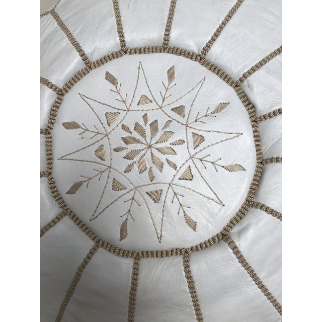 2020s Moroccan Leather Pouf Ottoman Covers - a Pair For Sale - Image 5 of 8