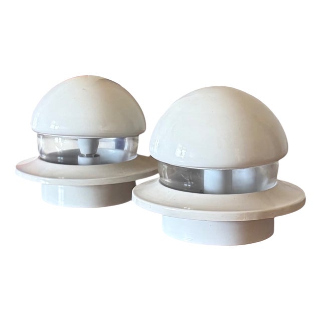 Space Age Bedside Table Lamps, Italy, 1970, Set of 2 For Sale