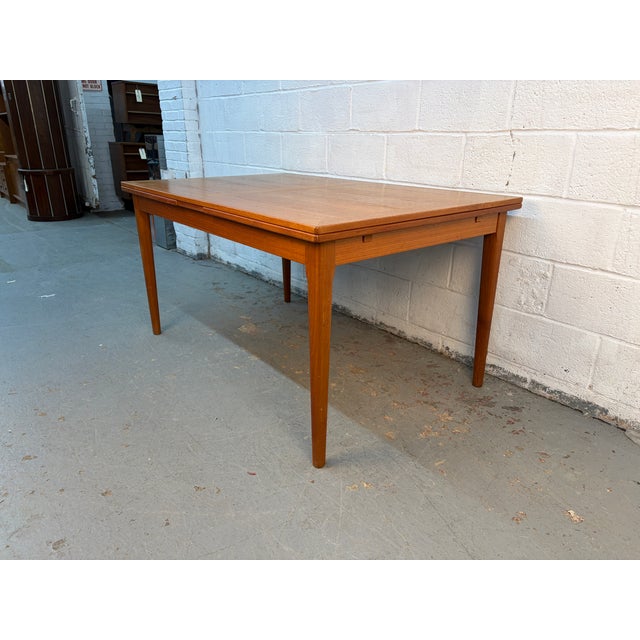 Brown Mid-Century Danish Draw-Leaf Teak Dining Table by Skovby Mobelfabrik For Sale - Image 8 of 18