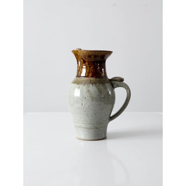 Vintage Studio Pottery Pitcher Circa 1980 For Sale - Image 10 of 10