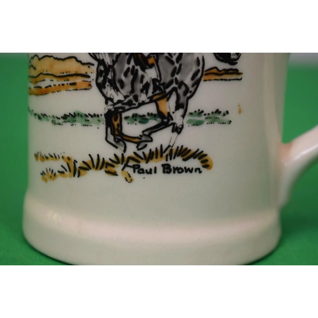 Traditional Mid 20th Century Paul Brown X Brooks Brothers Ceramic Mug With Fox Hunt Scene For Sale - Image 3 of 5