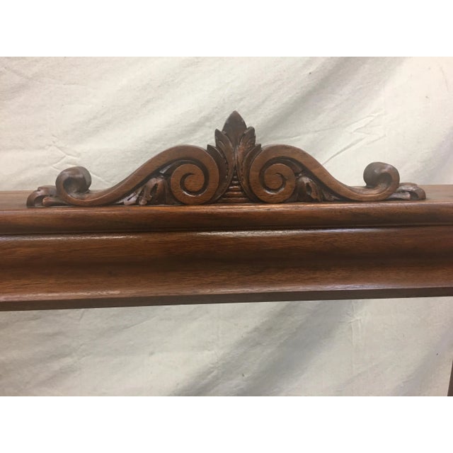 English Antique Mahogany Expandable Fireplace Screen on Pedestal For Sale - Image 6 of 11