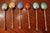 Art Deco Antique English Art Deco Espresso Demitasse Tea Spoons of Gilt & Enamel For Sale - Image 3 of 7
